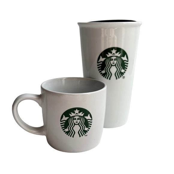 Starbucks Classic 10 oz Ceramic Travel  Mug  + 8 oz Mug - Picture 1 of 12
